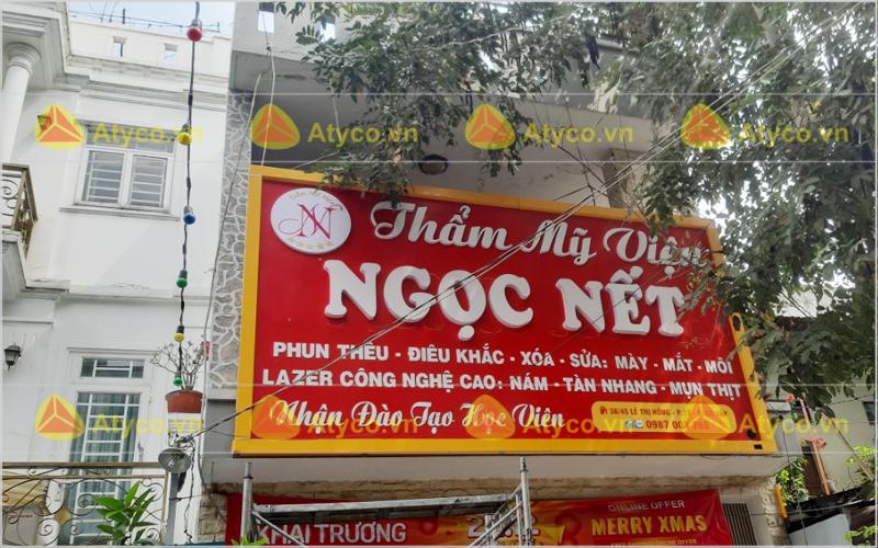 bảng hiệu thẩm mỹ viện gia lai