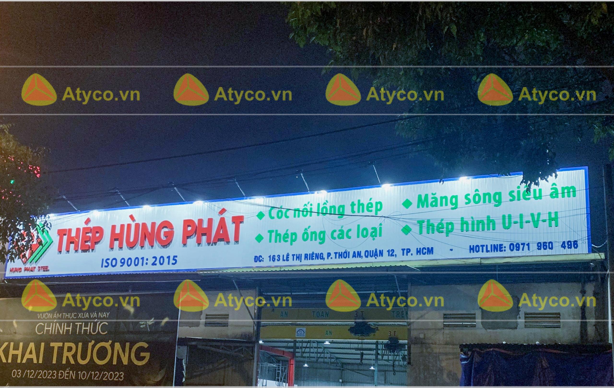 Báo giá bảng hiệu tôn sóng tại gia lai