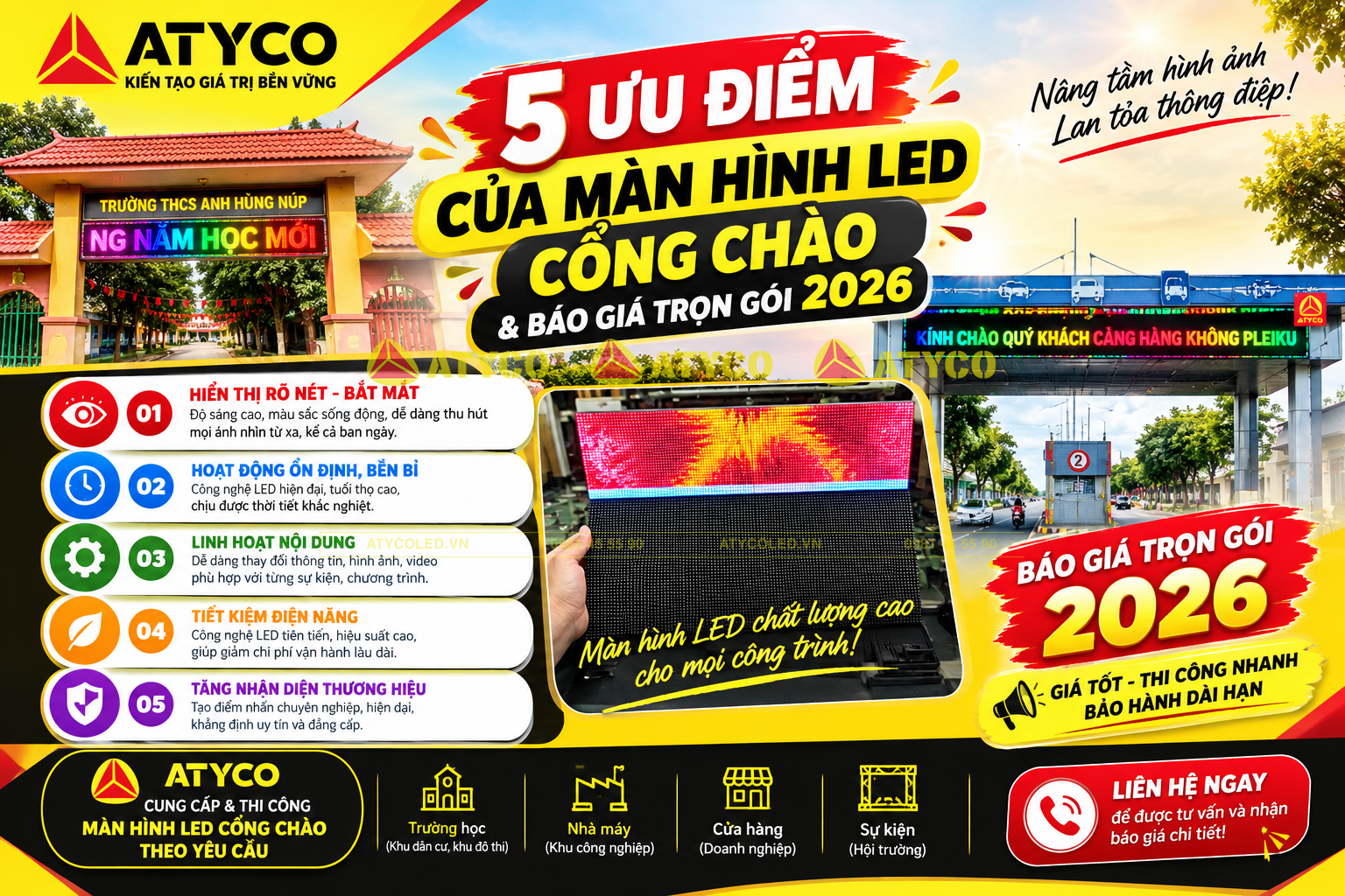 Màn hình led cổng chào